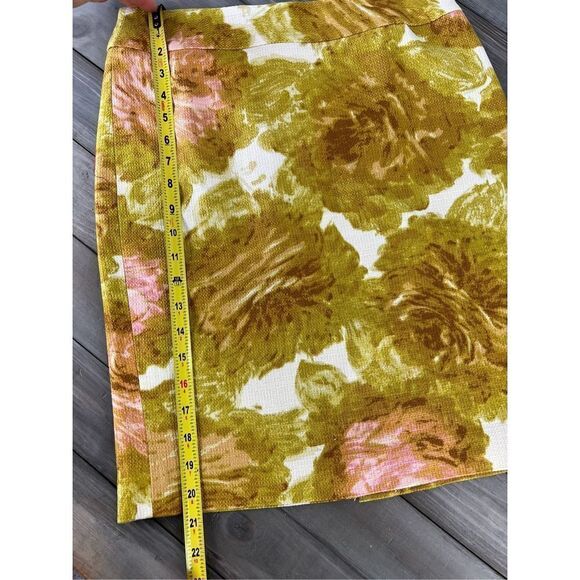 Talbots Petite Spring Watercolor Floral Lined Artsy Fall Pencil Skirt Size 4p - Picture 7 of 10